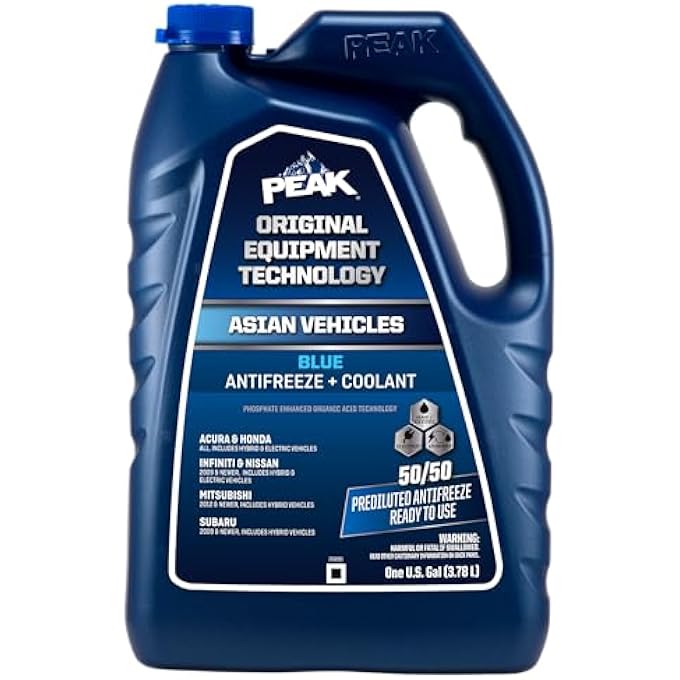 PEAK OET EXTENDED LIFE BLUE 50/50 PREDILUTED ANTIFREEZE/COOLANT FOR ASIAN VEHICLES, 1 GAL. - Image 1